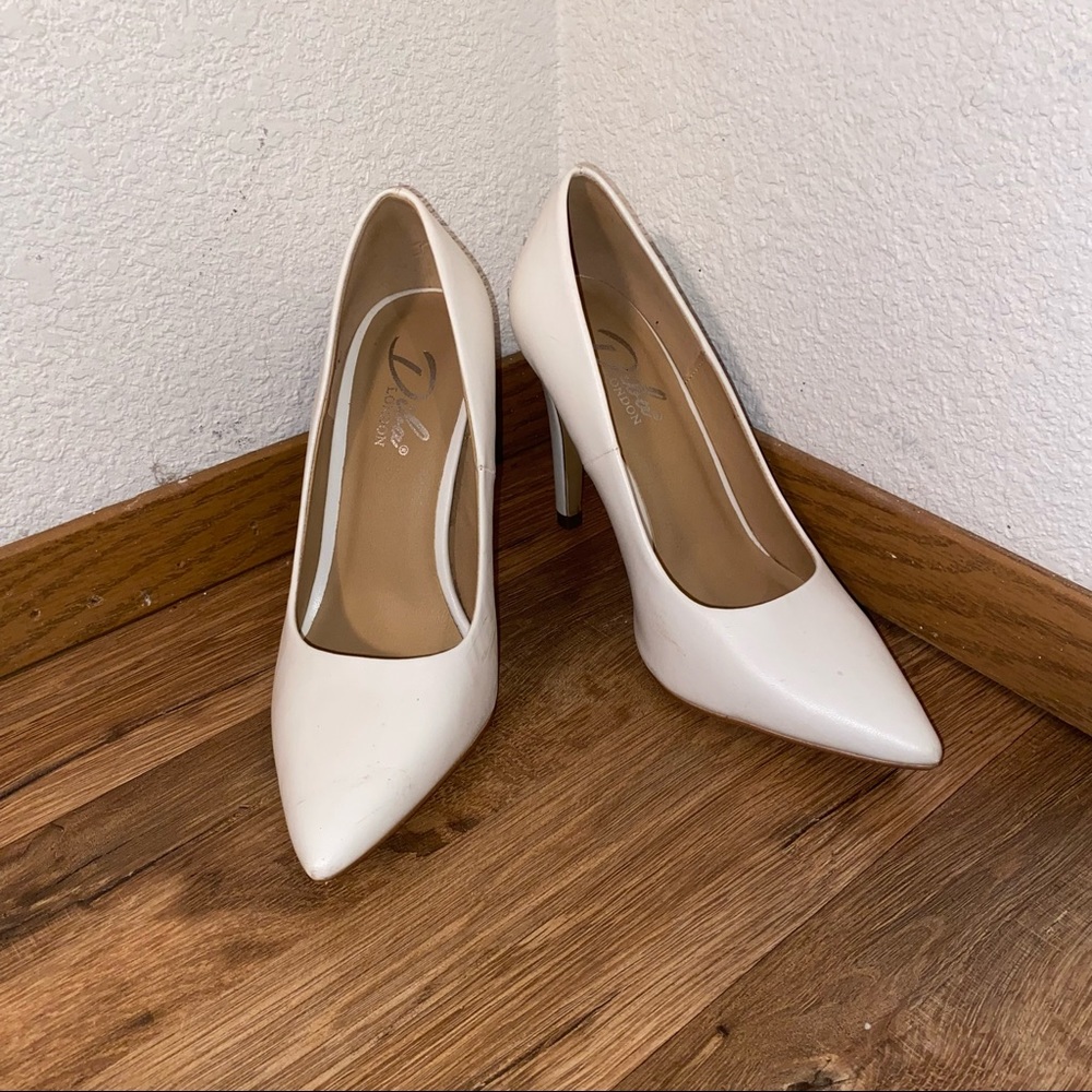 Diba London White Heels